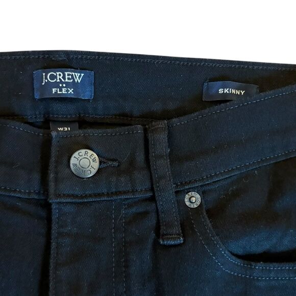 J Crew Flex Skinny Jeans Mens Size 31x30 In Black - Picture 5 of 11